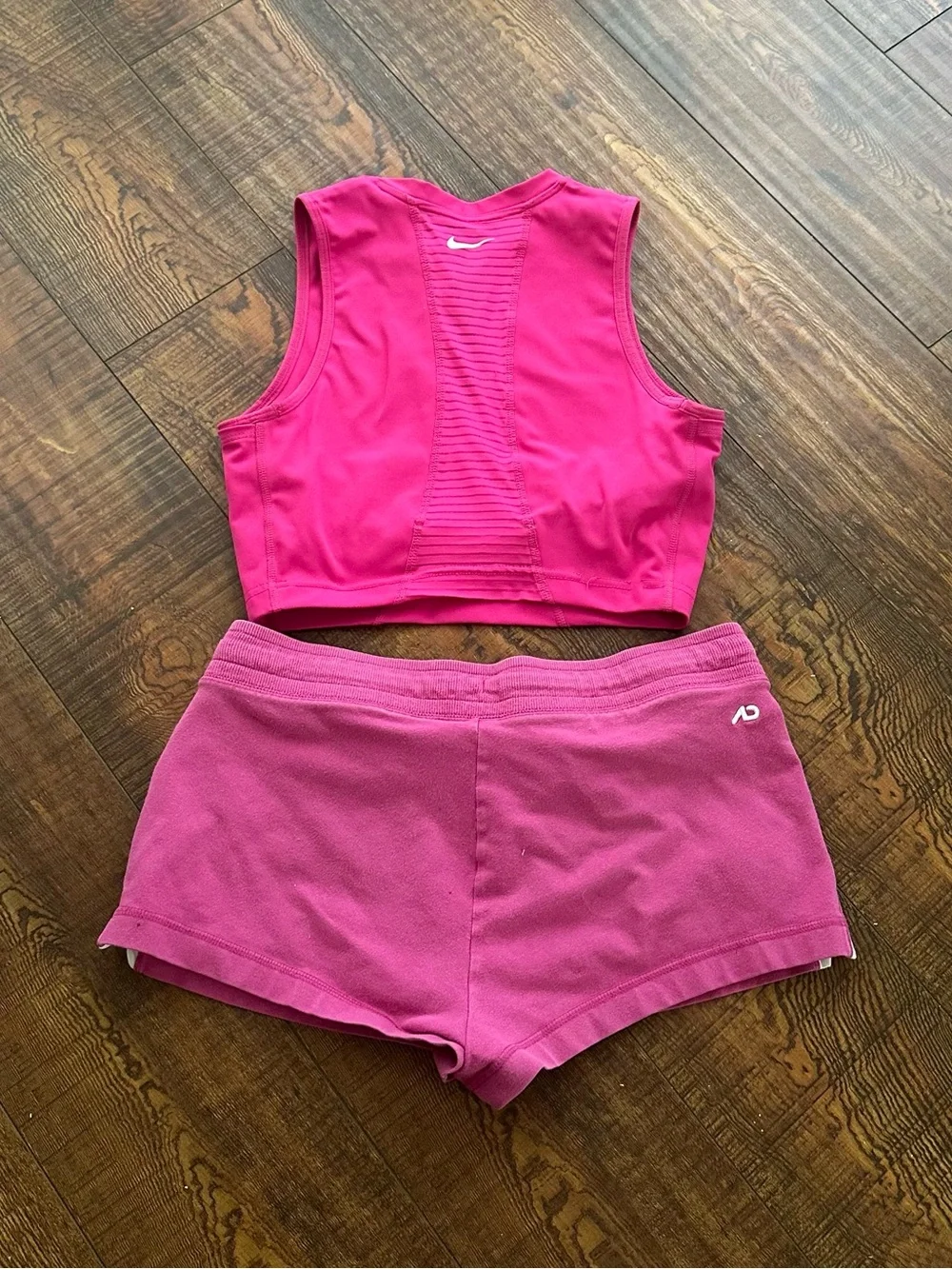 Nike Pro Hot Pink Tops and Shorts Set